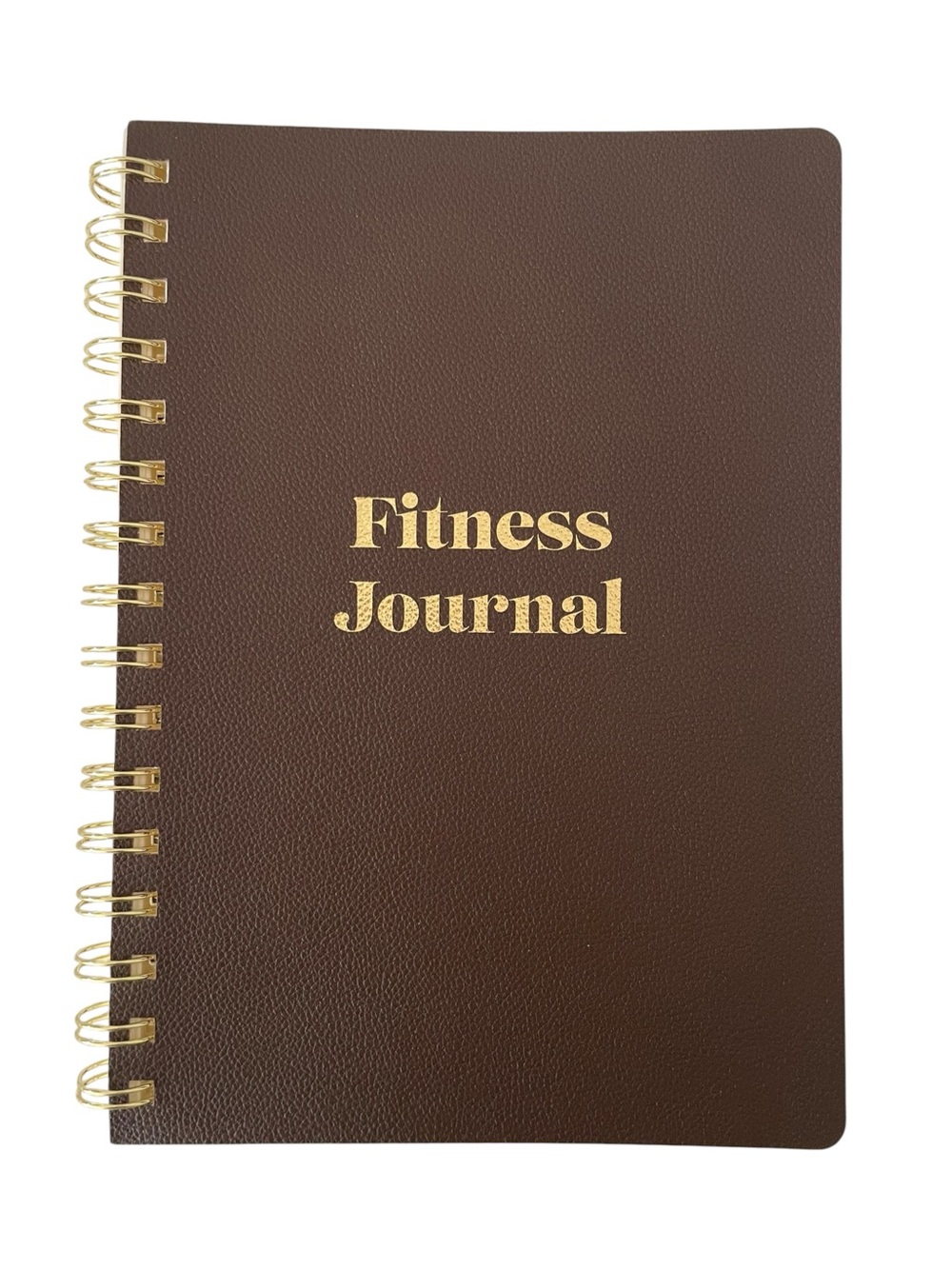 Kunitsa Co. Fitness Journal Track Workouts, Meals, and Weight Loss Brown 6x8.5β